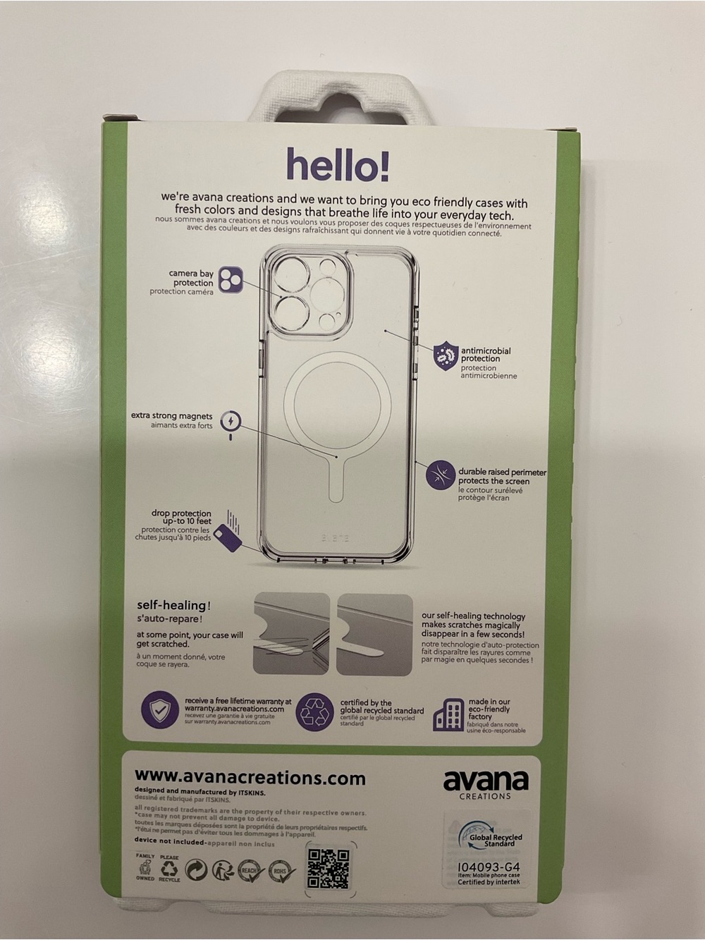 NIB Avana Creation Ice Clear MagSafe Compatible Case for iPhone 15 Pro Max - Picture 3 of 4